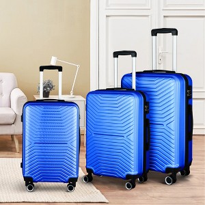3 Piece Hardside Luggage Set with 360° Spinner Wheels, TSA Lock, Expandable 20"/24"/28", Lightweight Durable Suitcases with Corner Protection - 1 of 4