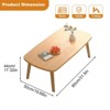 Foldable Coffee Table, 31.50 * 19.68 * 17.32Inch Folding Floor Table, Minimalist Display Wooden Floor Desk - 3 of 4