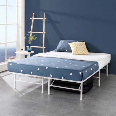 King Smartbase Platform Bed Frame White - Zinus : Target