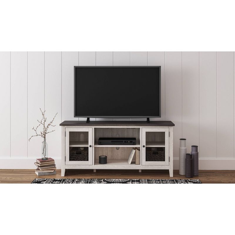 60&#34; Dorrinson TV Stand for TVs up to 65&#34; White/Black/Gray - Signature Design by Ashley, 2 of 9