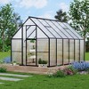 8X12FT Polycarbonate Greenhouse, Heavy Duty Aluminum Walk-In Greenhouses with Adjustable Roof Vent, Outdoor Plant Greenhouse for Garden - 3 of 4