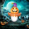 Outsunny 41.3" Inflatable Halloween Window Sticker Ghost with Orange Face, Halloween Decoration with LED Lights for Garden Indoor Outdoor - 2 of 4