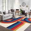 Modern Area Rug Water Resistant Carpet Low Pile Non-Slip Soft Rug Dining or Home Colorful Modern Design Indoor Floor Carpet - 2 of 4