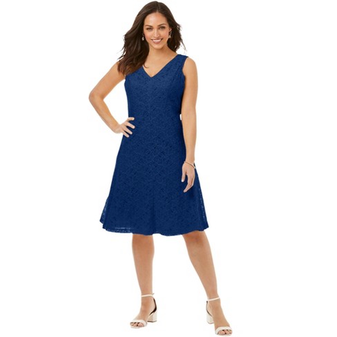 Jessica London Women s Plus Size Lace Dress 18 W Evening Blue Target