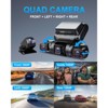 Itopfox 4 Channel Dash Cam with 360 View, Front Rear Inside Left Right, Built-in GPS WiFi Night Vision, 24/7 Recording Parking Mode, Free 128G Card - 3 of 4