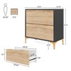 Resenkos Filing Stroage Cabinets,File Stroage Cabinet, 2-Drawer File Cabinet, Modern Filing Cabinet with Adjustable Hanging Bar,Brown - 2 of 4