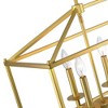 8-Light Soft Gold Dimmable Lantern Geometric Chandelier - 3 of 4