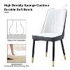 QingMoon Modern Dining Chairs Set of 2, Equipped with PU Leather Backrest Cushions and Metal Legs, for Restaurants, Kitchens, and Bedrooms - 4 of 4