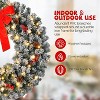 VINGLI 24 Inch Prelit Battery Operated Christmas Wreath, Small Christmas Wreath for Front Door, Window, Gold - 3 of 4