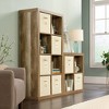 Stow Away 8 Cube Organizer Lintel Oak - Sauder: Modern Particle Board Bookcase with Storage Shelves - 4 of 4