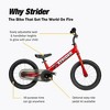 Strider 14x, Rocket Red - Balance Bike for Kids 3 to 6 Years - Includes Kid-Size Grips, Padded Seat, Performance Footrest & All-Purpose Tires - 4 of 4