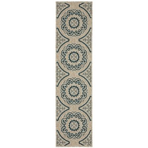 Oriental Weavers Latitude 609X3 Grey/ Teal Indoor/Outdoor Area Rug - 1'10" x 7'6" - 1 of 4