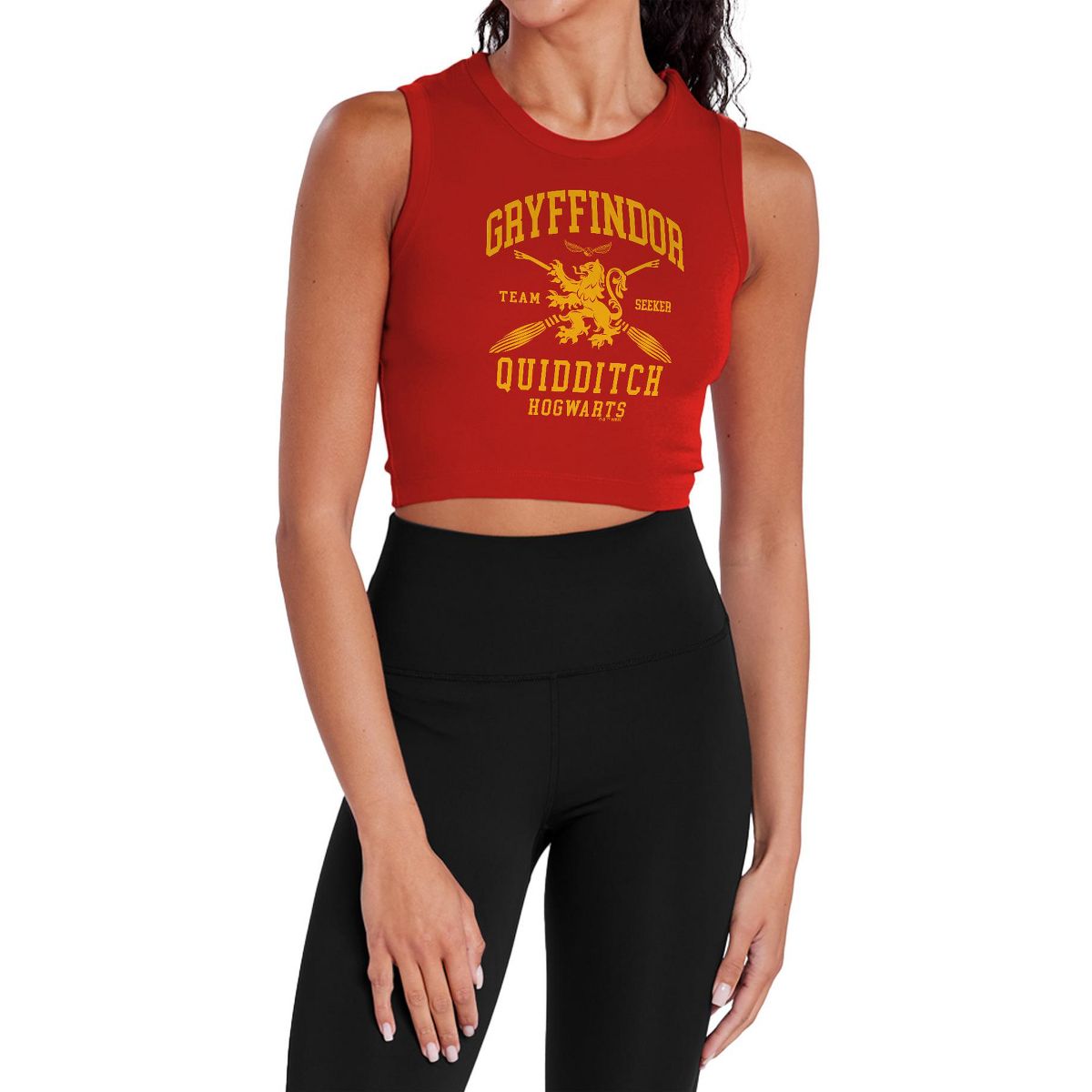 Women's Harry Potter Gryffindor Quidditch Arch Sleeveless Crop Top Tank