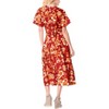 HAPPY BAY Women's Beachwear Swimsuit Coverups for Women Summer Cover Ups for Swimwear Button Up Beach Dress Night T Shirt for Women L-XL Red Floral - 4 of 4