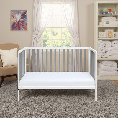 VYNXARIA 3-in-1 Convertible Island Crib White/Gray