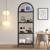 Arched Bookshelf 5 Tier,Arched Display Racks,Tall Standing Bookshelves with Metal Frame,Modern Open Storage Shelf Display Rack for Living Room, Home - 2 of 4