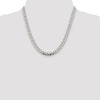 Black Bow Jewelry Men's 7.75mm Sterling Silver Solid Domed Curb Chain Necklace - 3 of 4