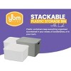 YBM Home Stackable Plastic Storage Bin with Lid, Pack of 3 - 2 of 4