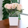 Unique Bargains Fake Plants Rose Plastic 2.95"x2.95"x7.48" 1 Pc - 2 of 4