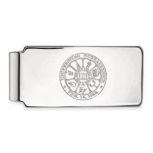 Black Bow Jewelry 10k White Gold Nebraska Cornhuskers NCAA Money Clip - 1 of 3