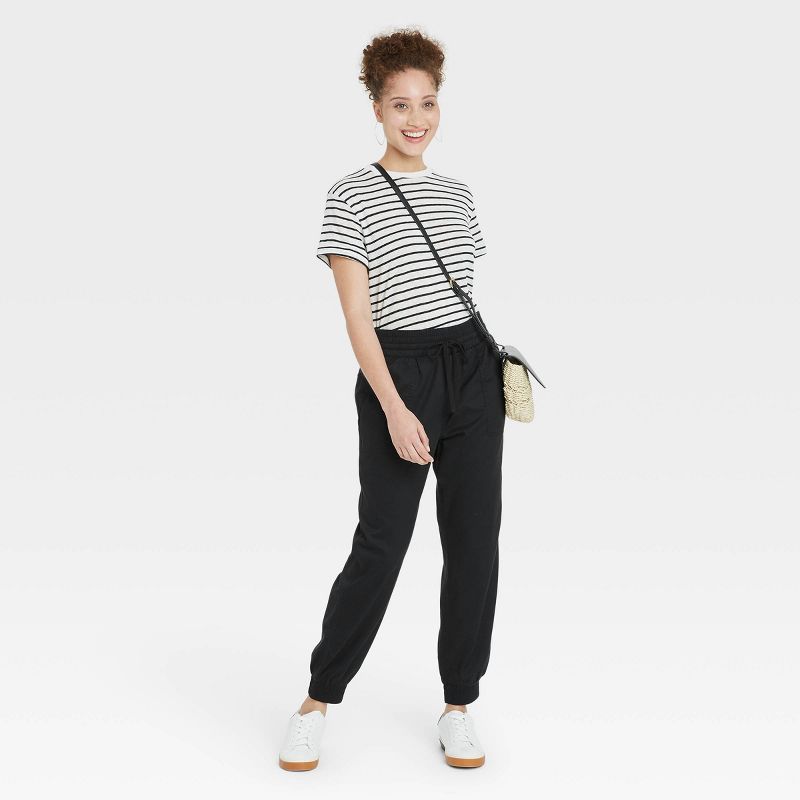 Women's High-Rise Woven Ankle Jogger Pants - A New Day™, 3 of 10