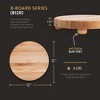 John Boos Walnut Wood Cutting Board for Kitchen Prep, 12 Inch in Diameter, 1.5 Inch Thick Edge Grain Round Charcuterie Boos Block with Wooden Bun Feet - image 2 of 4