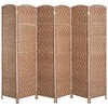 NicBex 6' Tall 6-panel Room Divider for Home, Wicker Weave Divider for Room Separation, for Home & Office, Natural - 2 of 4