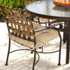 Aoodor 19x19x5 Inch Tufted Outdoor Chair Cushions, Water and Fade Resistant Polyester Dining Chair Pads with Ties for Patio Furniture, Set of 4 - 3 of 4