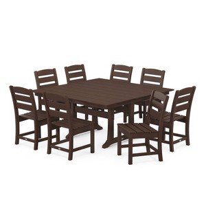 POLYWOOD 9pc Lakeside Farmhouse Trestle Outdoor Patio Dining Set - 1 of 1