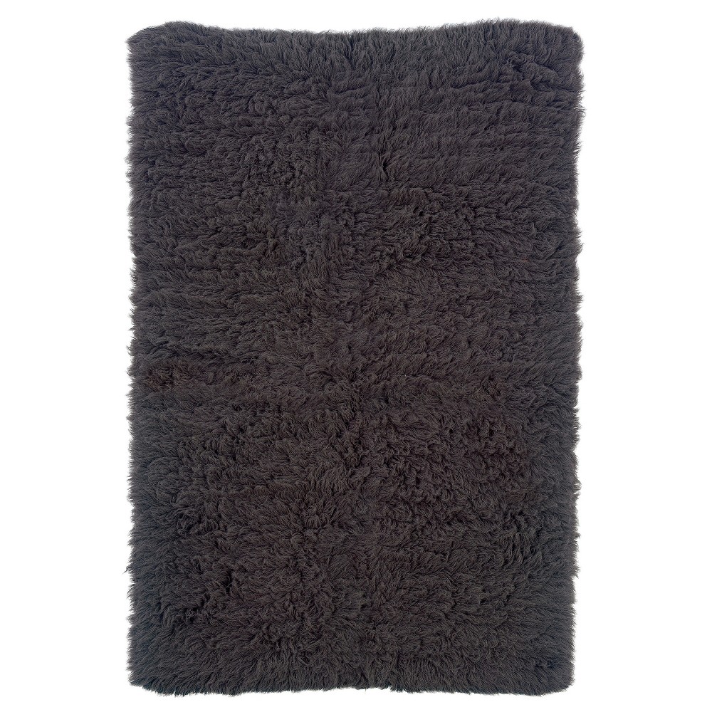 5'x8' New Flokati Area Rug Gray - Linon