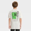 Boys' Minecraft Short Sleeve Graphic T-Shirt - Cream - 3 of 4