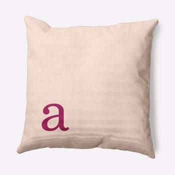 16"x16" Modern Monogram 'a' Square Throw Pillow - e by design