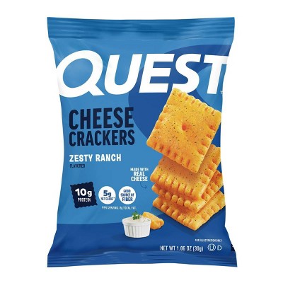 Quest Nutrition Zesty Ranch Cheese Crackers Snack  - 10g Protein - 4.23oz/4pk