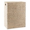 Casafield Large Laundry Hamper with Lid and Removable Liner Bag, Woven Water Hyacinth Laundry Basket for Clothes - 4 of 4