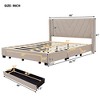 NicBex Queen Size Linen Upholstered Platform Bed with 3 Drawers for Adults/Boys/Girls - 3 of 4