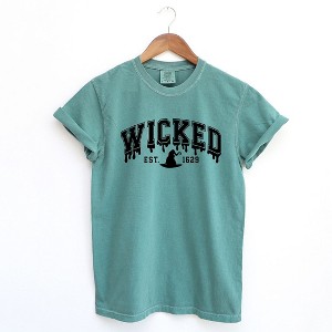 Simply Sage Market Women's Wicked 1629 Short Sleeve Garment Dyed Tee - 1 of 4