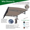 PAGED Awning for Door Window Patio Awning Thick Crystal Solid Polycarbonate Sheet with Valance for Outdoor - 2 of 4