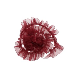 Unique Bargains Ribbon with Lace Trim & Crinkle Satin Polyester 35.83"x0.98" 1 Pc - 1 of 3