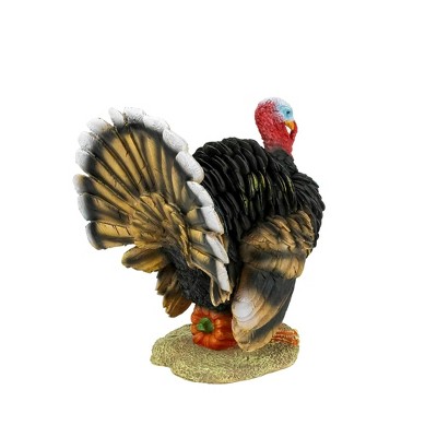 Hand-Painted Resin North American Turkey Statue