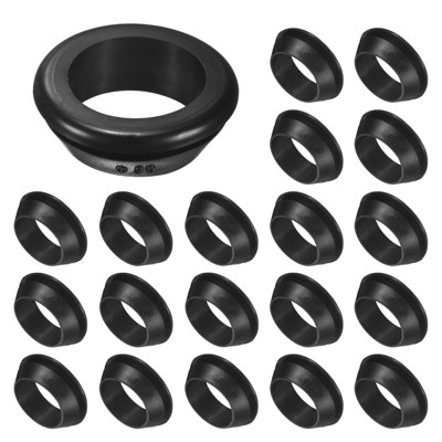 Unique Bargains Rubber Corrosion-Resistant Snap-in Locking Hole Plugs Black