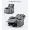 Recliner Chair, 360° Manual Rocker Swivel Recliner for Adults, with Side Pockets and Cup Holders, for Living Room, Bedroom - 2 of 4