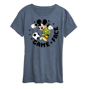 Women's - Disney - Game Face Soccer Short Sleeve Graphic T-Shirt - 1 of 4