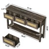 Resenkos Console Desk Table, Console Table, Entryway Table, Side Table, Display Table,51.2" Industrial 2-Tier Narrow Sofa Table Entryway Table with 3 - 2 of 4