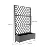 Orieon 72"x47" Mobile Raised Garden Bed with Diamond Trellis, Galvanized Metal Planter Box on Wheels for Vines,Vegetables&Flowers - 4 of 4