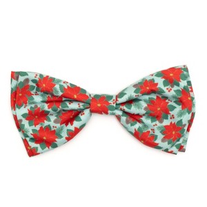 The Worthy Dog Poinsettias Bow Tie - Adjustable Pet Collar Accessory - 1 of 3
