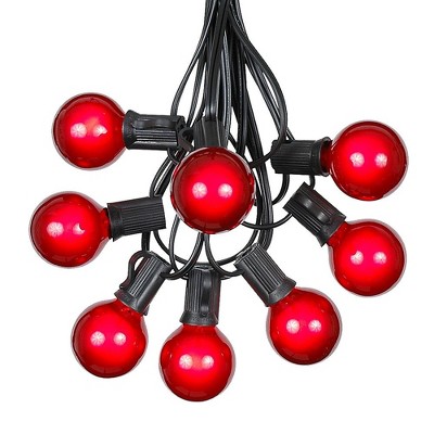 Novelty Lights 100 Feet G40 Globe Outdoor Patio String Lights, Black Wire
