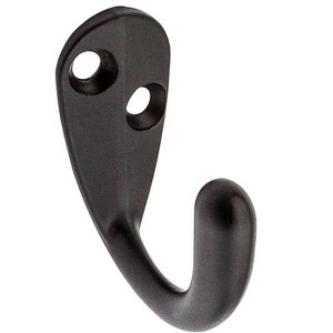 National Hardware 1.47 in. L Oil Rubbed Bronze Brown Zinc Clothes Hook 35 lb. cap. - Case of 1 - 1 of 1