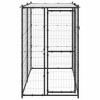 Dog Kennel Black and silver Powder-coated steel, PE vidaXL - 2 of 4
