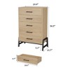 5 Dresser for Bedroom, 50.5 in Tall Drawer with Large Storage Space, Freestanding Wooden Closet Storage Dresser Chest - 2 of 4