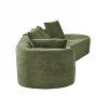 VAISP-Modern 2-Piece Curved Green Sectional Sofa with Chaise Lounge, High-Density Sponge, Pearl Upholstery, Right-Facing for Living Room - 4 of 4